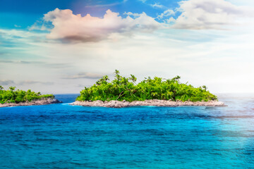 island and ocean background