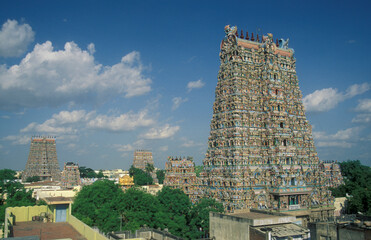 Canvas Print - INDIA TAMIL NADU MADURAI MEENAKSHI TEMPLE