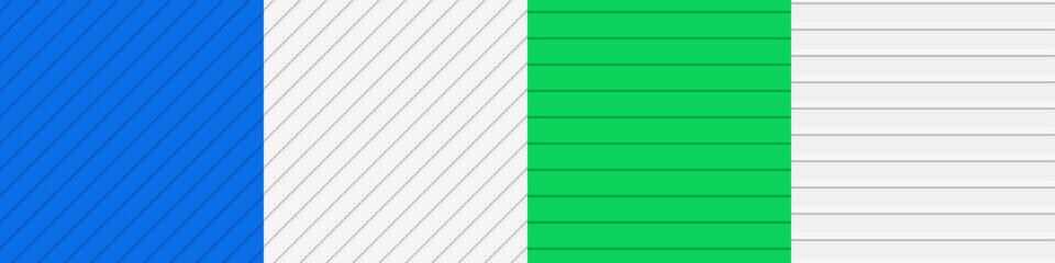 Poster - Seamless 3D stripe pattern set