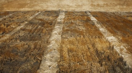 Wall Mural - Maintaining Soil Fertility through Crop Rotation in Rural Landscape