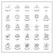 © realstockvector - Skin types and cosmetics icon set. The outline icons are well scalable and editable. Contrasting elements are good for different backgrounds. EPS10.