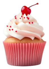 Canvas Print - PNG A cupcake dessert cream food.