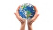 © Annawet boongurd - Picture of a hand holding the world.World Humanitarian Day. World Peace Day.