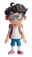 Poster - PNG School boy figurine person human.