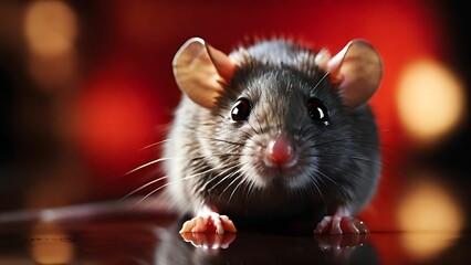 Close up of a rat on boken background