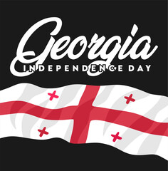 Wall Mural - georgia independence day with the flag of the country of georgia