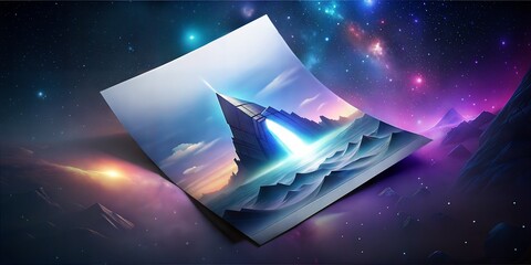 Wall Mural - futuristic space concept background