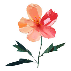 Sticker - PNG Flower petal plant paper.