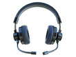 © sornram - A sleek black headset with a microphone, perfect for communication and listening to music.