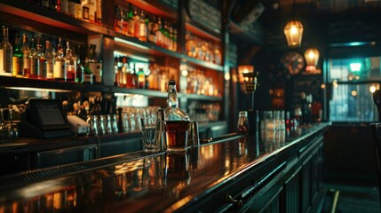 Wall Mural - Classic Bar Atmosphere stock photo  