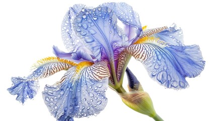Iris flower isolated on white background