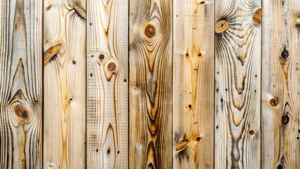 Wall Mural - Rustic weathered old white pine wood plank texture featuring unique natural patterns ideal for interior design and decor backgrounds.