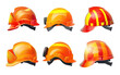 © Sania_Art - Collection of Safety Helmets in Vibrant Orange and Yellow for Construction Sites