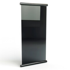 Wall Mural - Dark glass banner isolated on white background Generative Ai 