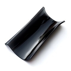 Wall Mural - Dark glass banner isolated on white background Generative Ai 
