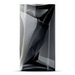 Wall Mural - Dark glass banner isolated on white background Generative Ai 