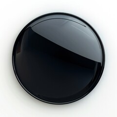 Wall Mural - Dark glass banner isolated on white background Generative Ai 