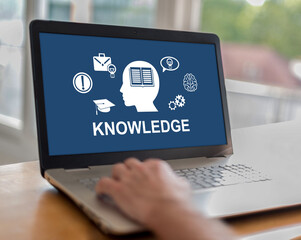 Poster - Knowledge concept on a laptop