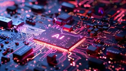 Poster - Generic computer motherboard driven by an artificial intelligence processor