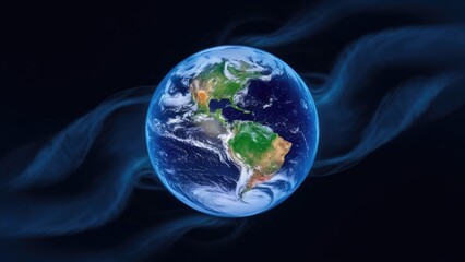 a striking photo of the planet earth against a deep black background