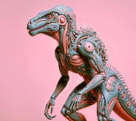 Wall Mural - portrait of a robot dinosaur