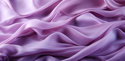 Poster - Abstract Purple Draped Fabric Illustration