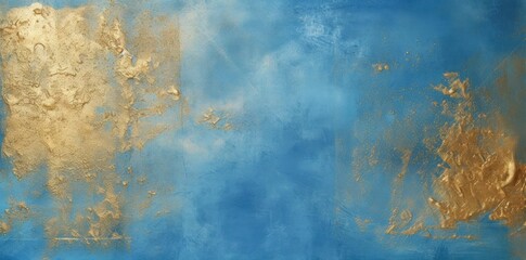 Wall Mural - Blue and Gold Abstract Background