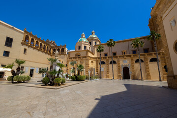 Wall Mural - MAZARA DEL VALLO, ITALY, JUNE 27, 2023 - The cathedral of Santissimo Salvatore of Mazara del Vallo, province of Trapani, Sicily, Italy