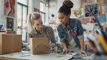 The coworkers collaborating on project