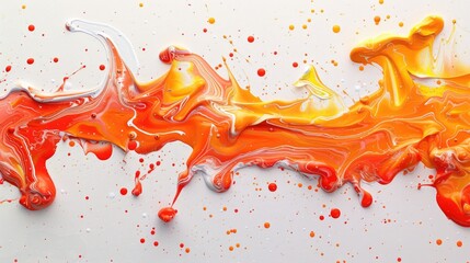Poster - Abstract splashes of paint on white background