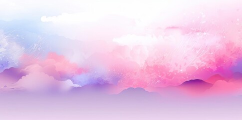 Sticker - Pink and Purple Watercolor Abstract Background Illustration