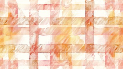 Wall Mural - Watercolor stripes horizontally and vertically on a checkered watercolor background. Vintage background. Lines in beige.