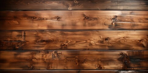 Poster - Dark Brown Wood Planks Background Texture