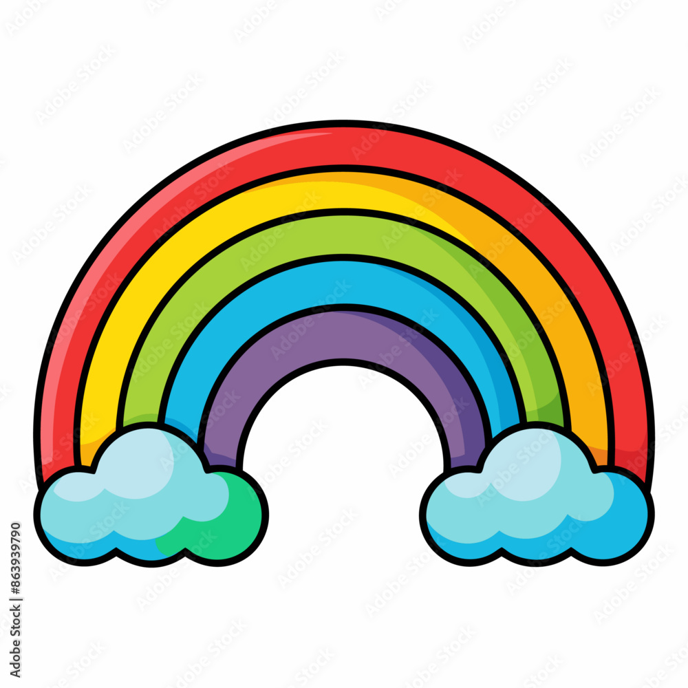 rainbow-clipart-cartoon-illustration-drawing-stock-vector-adobe-stock