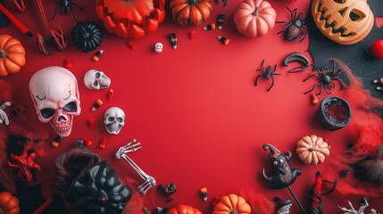 Wall Mural - halloween pumpkin background