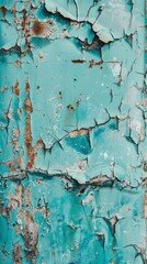 Wall Mural - Turquoise, Sheet, Weathered image wallpaper - generative ai