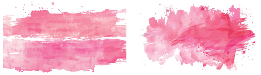 Poster - An isolated white background is surrounded by a handpainted pink texture.