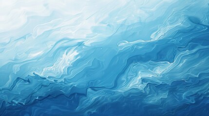 Wall Mural - Abstract blue and white fluid wave pattern