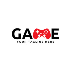 Wall Mural - Game console and video games stick logo design template