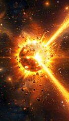 Wall Mural - explosion of the sun