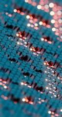 Poster - Abstract 3D Hexagonal Grid with Glowing Highlights

