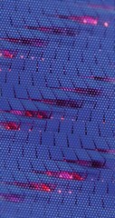 Poster - 3D Abstract Render of Blue and Red Cubes with Dot Pattern - Futuristic Geometric Design