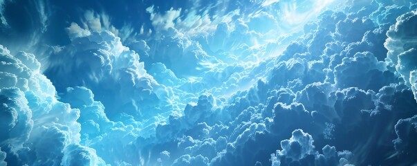 Wall Mural - dramatic and deep clouds background generative ai