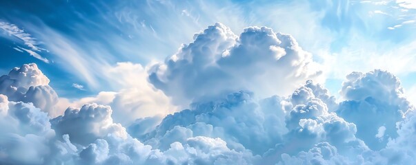 Wall Mural - dramatic and deep clouds background generative ai