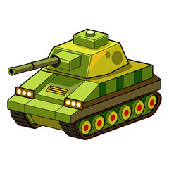 Wall Mural - tank clipart cartoon Illustration drawing