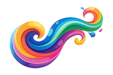 Wall Mural - colorful liquid splash vector illustration. rainbow swirl swirl splash. rainbow liquid splash