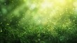 © javier - Background with vibrant grass hues and delicate floating particles