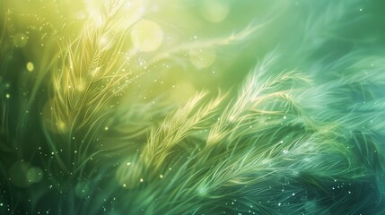 Wall Mural - Background with delicate grass textures and soft blurred light effects