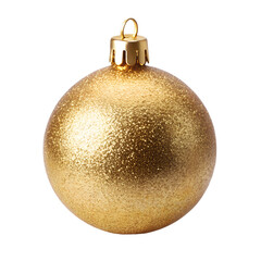 gold christmas ball on background
