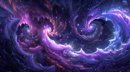 Galaxy patterns with star clusters on a cosmic background